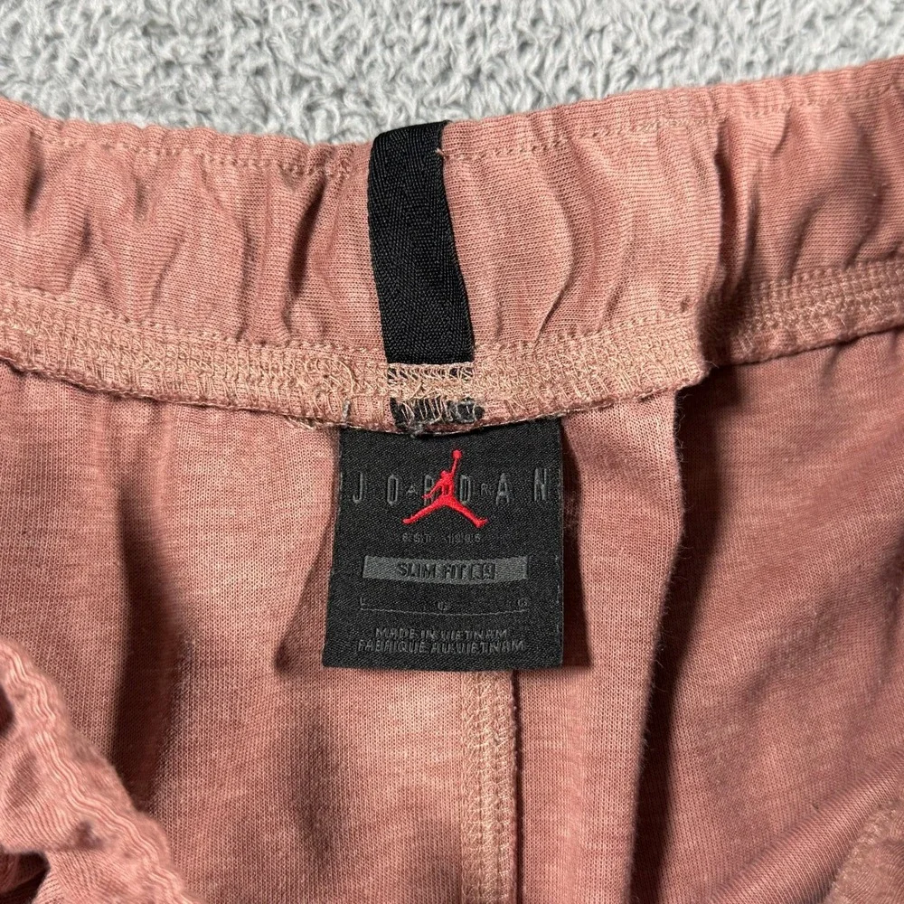 Jordan Joggers Mens Large Rose Pink Dri-FIT Slim Fit Zipper Pocket Cargos Tech